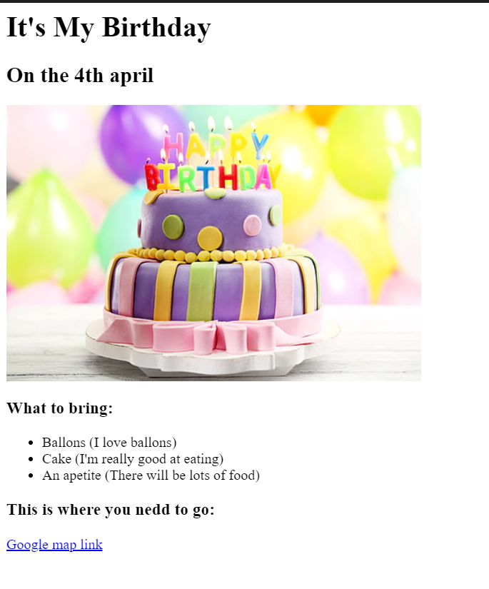 birthday invite project preview